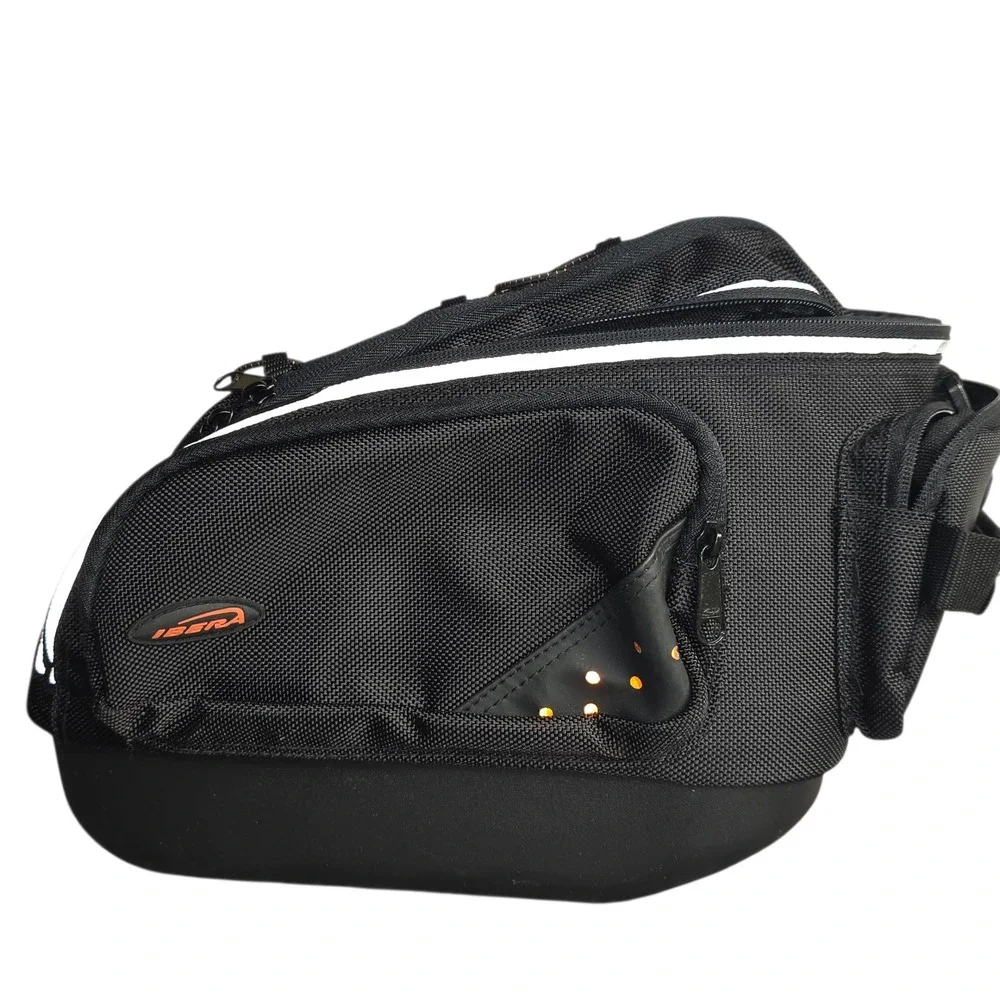 IBERA Black Bicycle Saddle Bag Trunk Bag Pannier Cycling‎ Storage